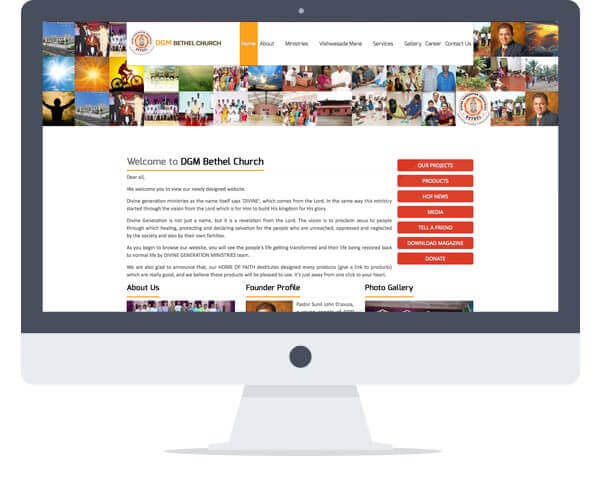 DGM Bethel Church - Website Design, Web Development